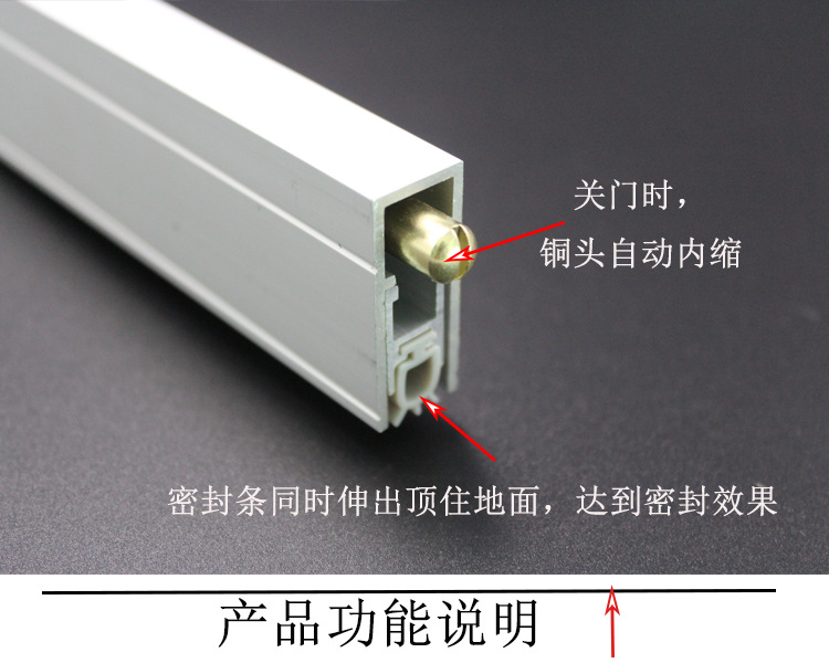 樂(lè)朗五金RDA-31C(U2) 鋁合金門(mén)底防塵器