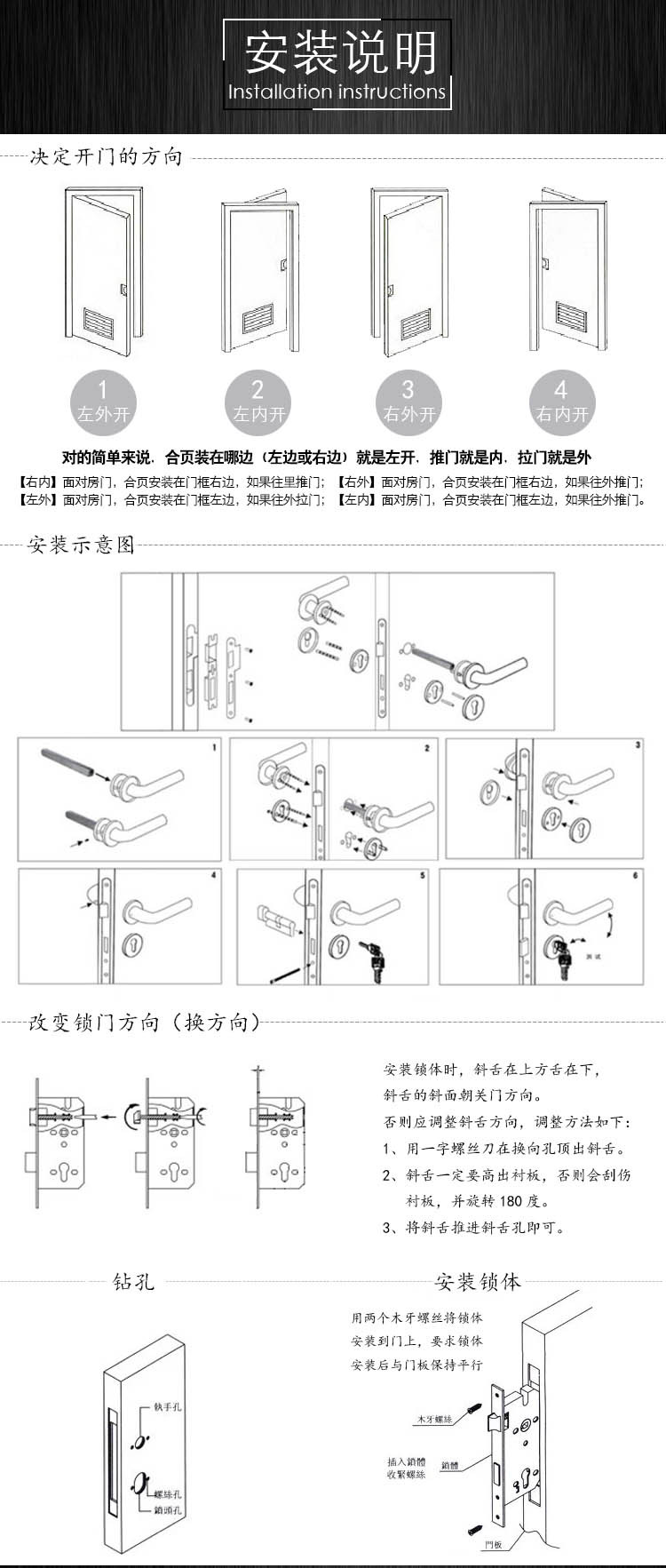 樂(lè)朗五金RLH-42 不銹鋼精鑄實(shí)心把手